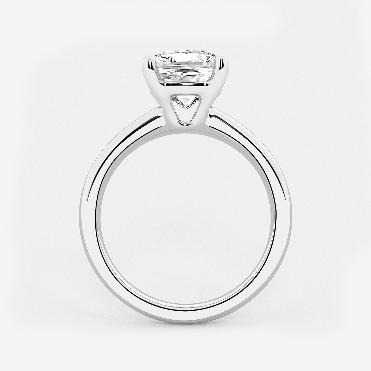 Additional Image 1 for  3 ctw Cushion Lab Grown Diamond Solitaire Engagement Ring